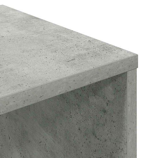 Boekenkast Bewerkt Hout 34 x 31 x 112 cm Betongrijs