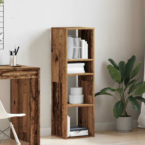 Boekenkast Bewerkt Hout Kleurig 34 x 31 x 112 cm Oud hout