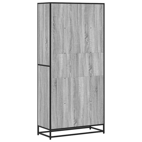 Boekenkast 80,5X35X170,5 Cm Bewerkt Hout Eiken Grijs Sonoma 80.5 cm 170.5 cm