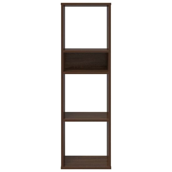 Boekenkast Bewerkt Hout 34 x 31 x 112 cm bruin eikenkleur