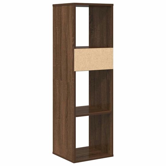 Boekenkast Bewerkt Hout 34 x 31 x 112 cm bruin eikenkleur