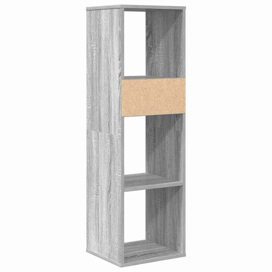 Boekenkast 34x31x112 cm bewerkt hout grijs sonoma eikenkleurig