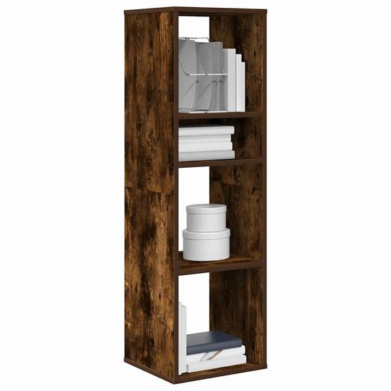 Boekenkast Bewerkt Hout Kleurig 34 x 31 x 112 cm Gerookt eiken