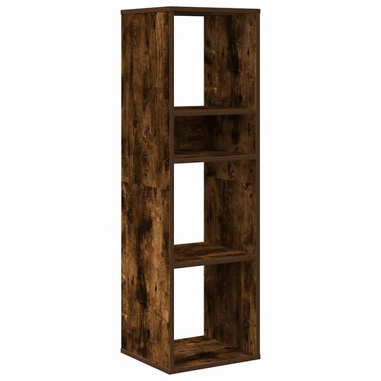 Boekenkast Bewerkt Hout Kleurig 34 x 31 x 112 cm Gerookt eiken