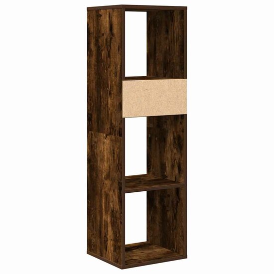 Boekenkast Bewerkt Hout Kleurig 34 x 31 x 112 cm Gerookt eiken