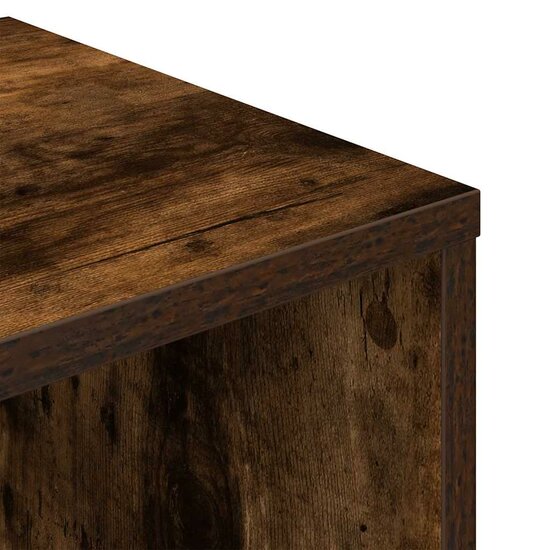 Boekenkast Bewerkt Hout Kleurig 34 x 31 x 112 cm Gerookt eiken