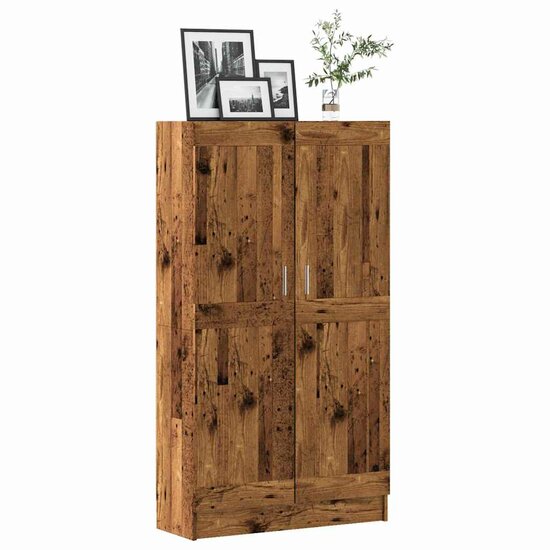 Boekenkast 82,5X30,5X Bewerkt Hout Kleurig 150 cm Oud hout