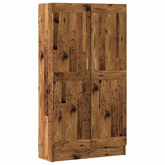 Boekenkast 82,5X30,5X Bewerkt Hout Kleurig 150 cm Oud hout
