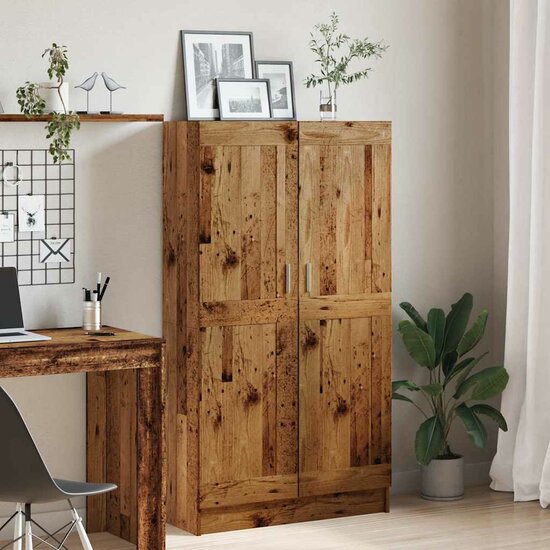 Boekenkast 82,5X30,5X Bewerkt Hout Kleurig 150 cm Oud hout
