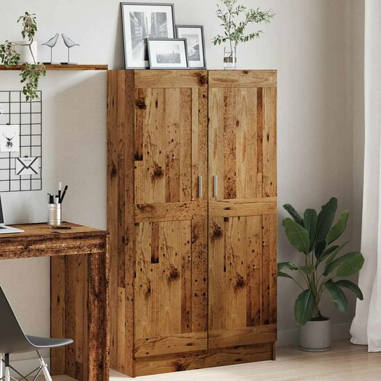 Boekenkast 82,5X30,5X Bewerkt Hout Kleurig 150 cm Oud hout