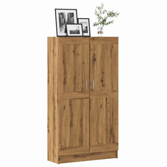 Boekenkast 82,5X30,5X Bewerkt Hout Artisanaal Eikenkleur 150 cm artisian oak
