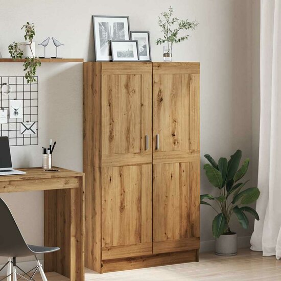Boekenkast 82,5X30,5X Bewerkt Hout Artisanaal Eikenkleur 150 cm artisian oak
