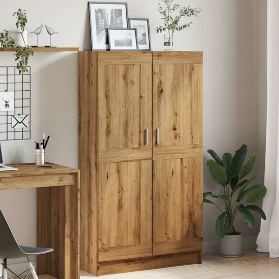 Boekenkast 82,5X30,5X Bewerkt Hout Artisanaal Eikenkleur 150 cm artisian oak
