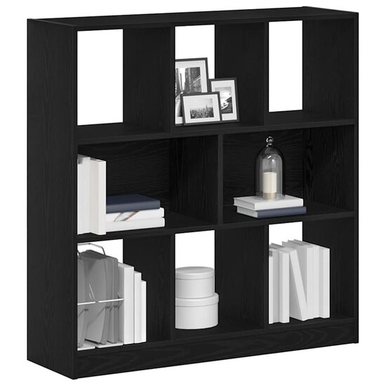 Boekenkast 97,5X29,5X100 Cm Spaanplaat Kleurig Zwart eiken