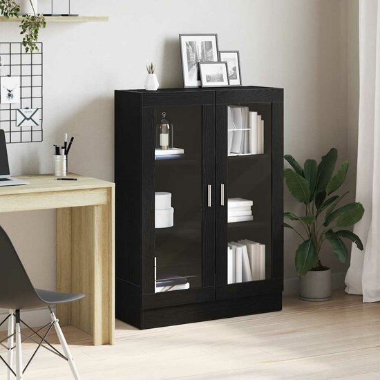 Boekenkast 82,5X30,5X Spaanplaat Kleurig 115 cm Zwart eiken
