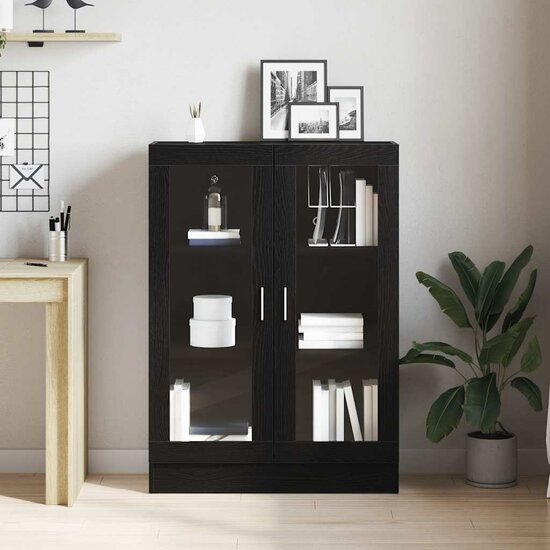 Boekenkast 82,5X30,5X Spaanplaat Kleurig 115 cm Zwart eiken