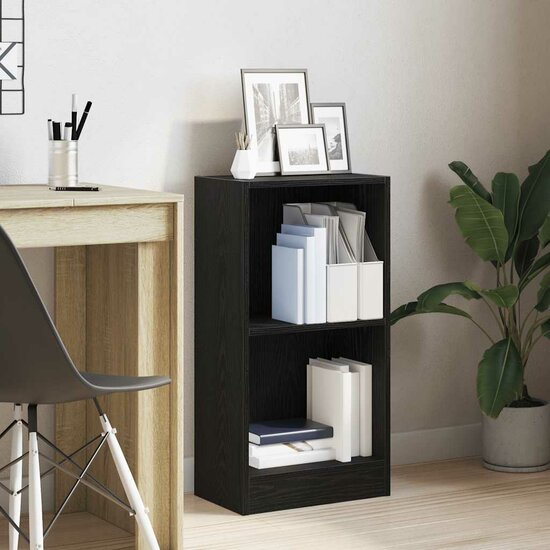 Boekenkast 40X24X Spaanplaat Kleurig Zwart Eiken 40 cm 76 cm