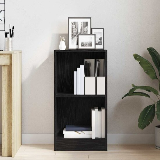 Boekenkast 40X24X Spaanplaat Kleurig Zwart Eiken 40 cm 76 cm