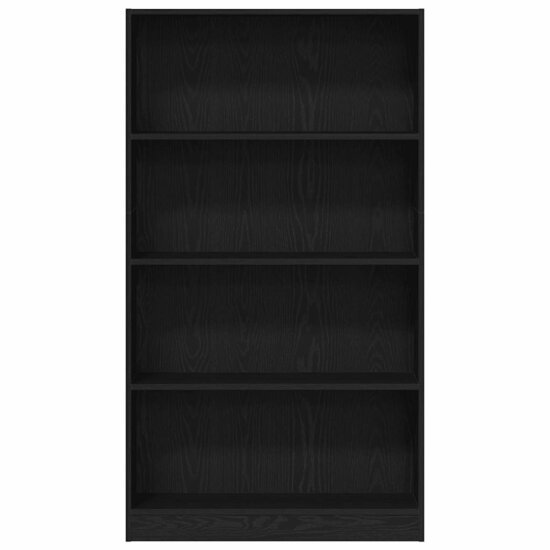 Boekenkast 4-Laags Spaanplaat Kleurig 80 x 24 x 143 cm Zwart eiken
