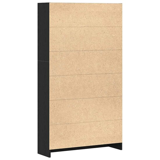 Boekenkast 4-Laags Spaanplaat Kleurig 80 x 24 x 143 cm Zwart eiken