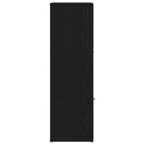 Boekenkast 90X28X90 Cm Bewerkt Hout Kleur Zwart eiken