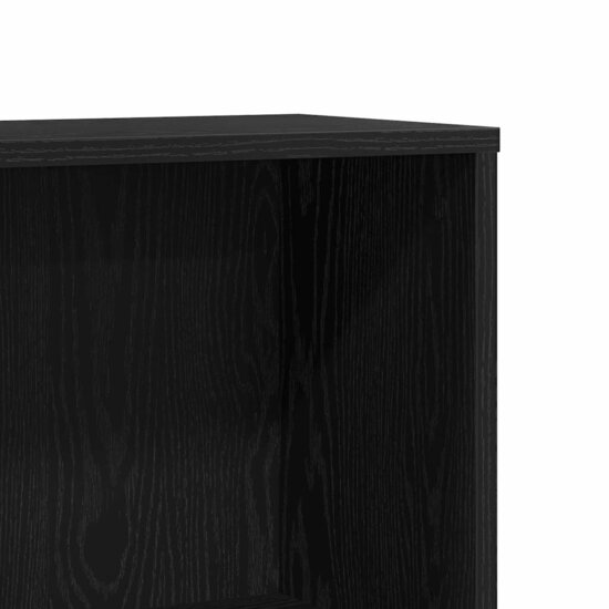 Boekenkast 67x24x161 cm bewerkt hout zwart eikenkleurig