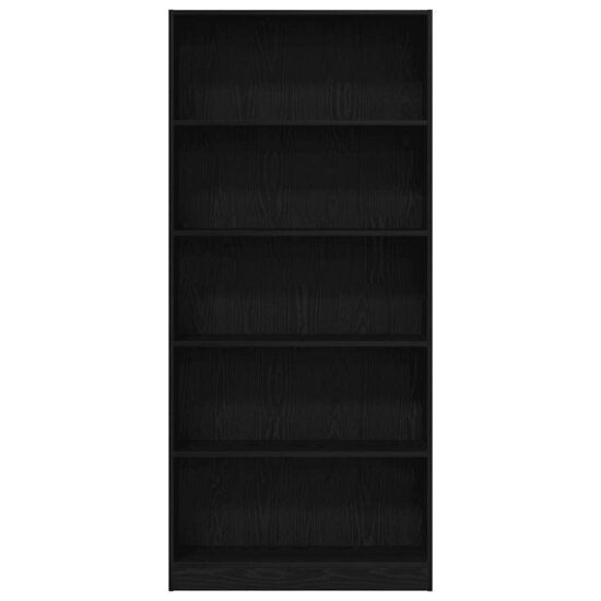 Boekenkast 80X24X Spaanplaat Kleurig Zwart Eiken 80 cm 176 cm