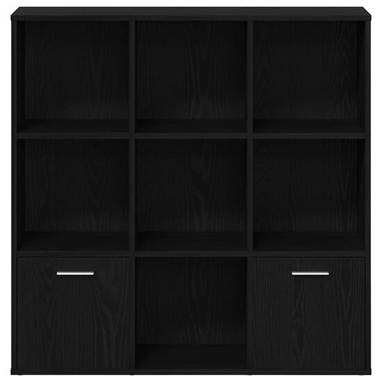 Boekenkast 98X29X97,5 Cm Bewerkt Hout Kleur Zwart eiken