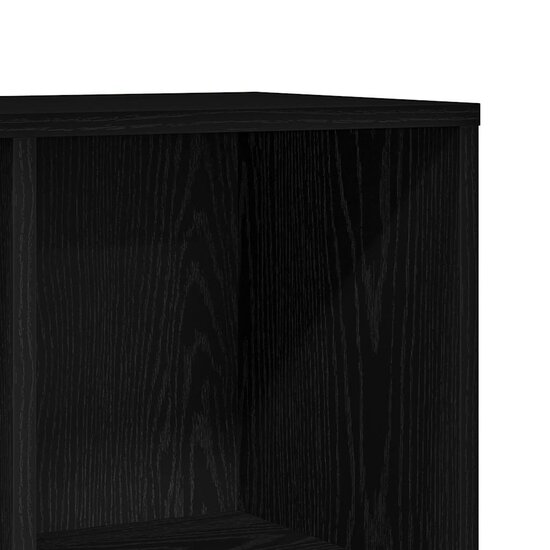 Boekenkast 98X29X97,5 Cm Bewerkt Hout Kleur Zwart eiken
