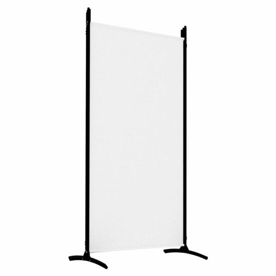 Kamerscherm met 5 panelen 433x180 cm stof wit