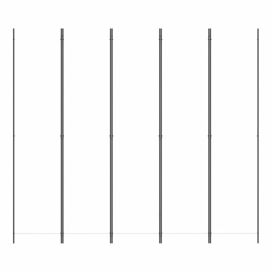 Kamerscherm met 5 panelen 250x220 cm stof wit