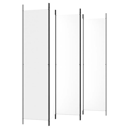 Kamerscherm met 5 panelen 250x220 cm stof wit
