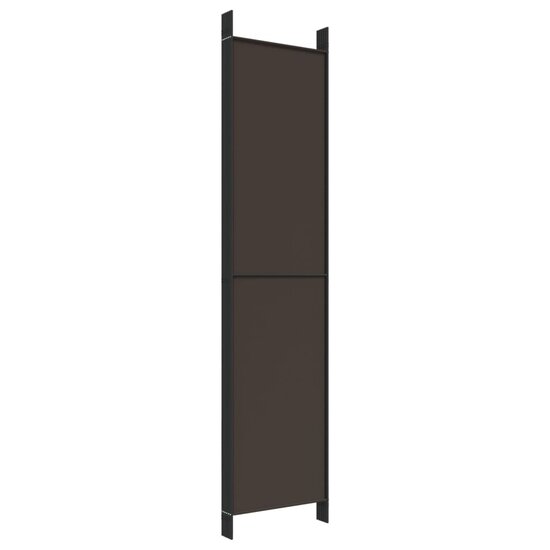 Kamerscherm met 6 panelen 300x220 cm stof bruin