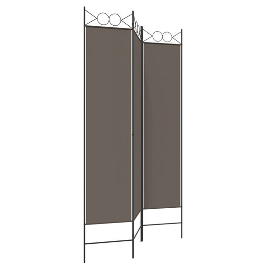 Kamerscherm met 3 panelen 120x200 cm stof antracietkleurig