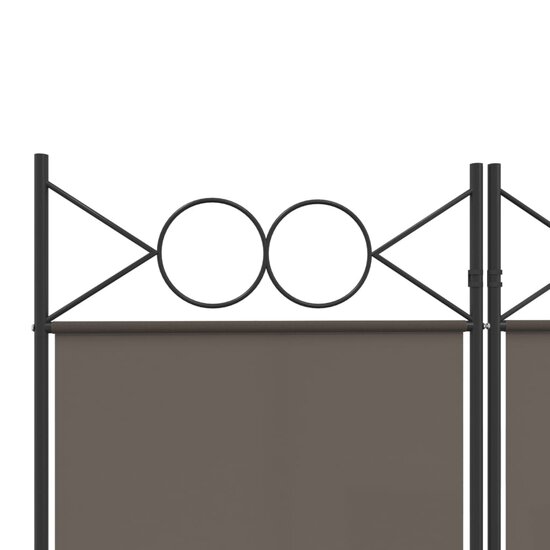 Kamerscherm met 6 panelen 240x200 cm stof antracietkleurig