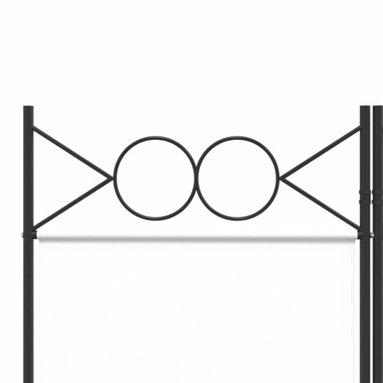 Kamerscherm Met 4 Panelen Stof Wit 160 x 220 cm