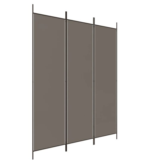 Kamerscherm met 3 panelen 150x200 cm stof antracietkleurig