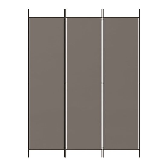 Kamerscherm met 3 panelen 150x200 cm stof antracietkleurig