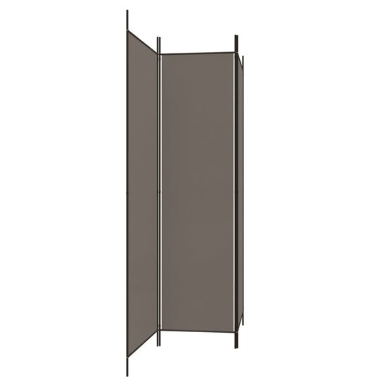 Kamerscherm met 3 panelen 150x200 cm stof antracietkleurig