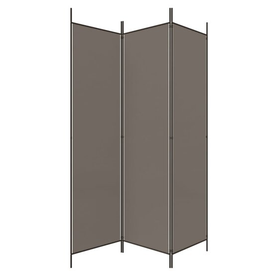 Kamerscherm met 3 panelen 150x200 cm stof antracietkleurig