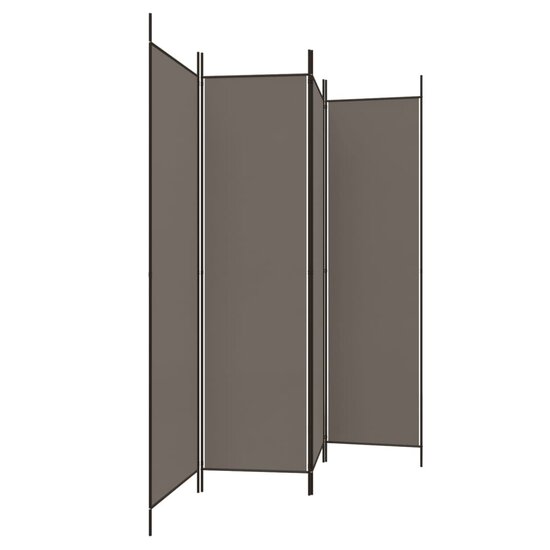 Kamerscherm met 4 panelen 200x200 cm stof antracietkleurig