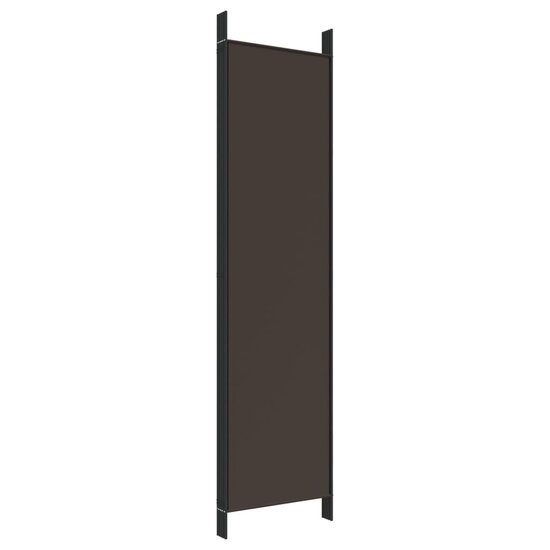 Kamerscherm Met 5 Panelen Stof Bruin 250 x 200 cm