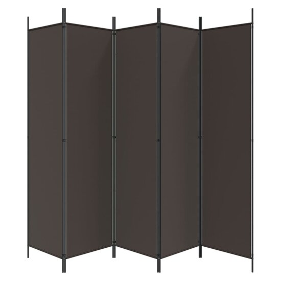 Kamerscherm Met 6 Panelen Stof Bruin 300 x 200 cm
