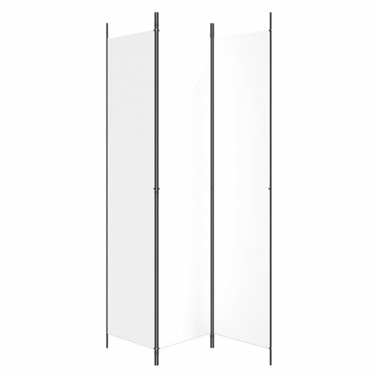 Kamerscherm met 3 panelen 150x220 cm stof wit