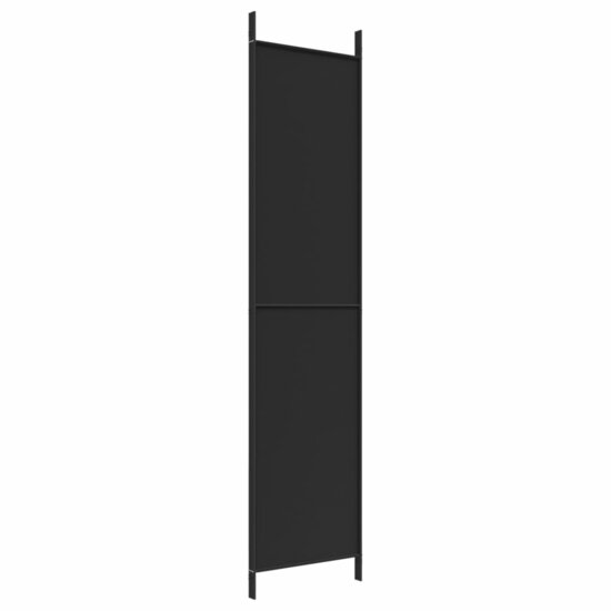 Kamerscherm met 3 panelen 150x220 cm stof zwart