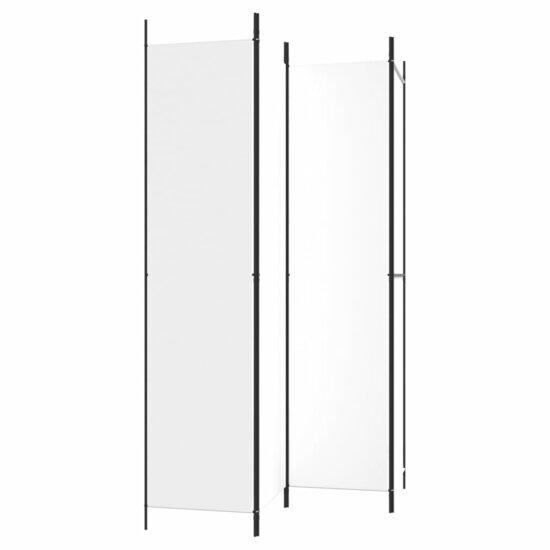 Kamerscherm Met 4 Panelen Stof Wit 200 x 220 cm