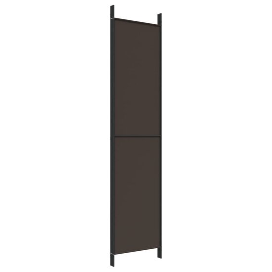 Kamerscherm met 4 panelen 200x220 cm stof bruin