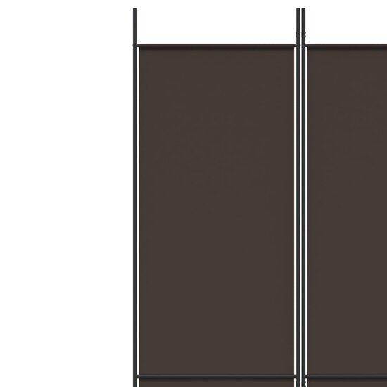 Kamerscherm met 4 panelen 200x220 cm stof bruin