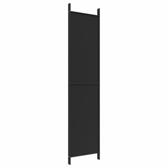 Kamerscherm Met 4 Panelen Stof Zwart 200 x 220 cm