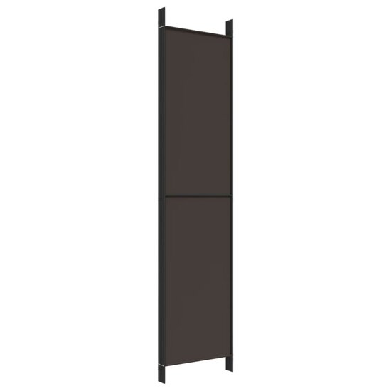 Kamerscherm Met 5 Panelen Stof Bruin 250 x 220 cm